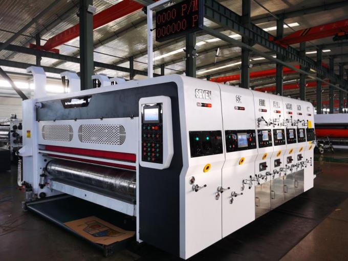 PRY-D1224 Alta velocidad automática completa de 4 colores Flexo Impresión de ranuras de corte a presión máquina de apilamiento 6