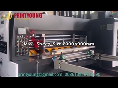 PRY-2090 Máquina automática de doble color de impresión flexo con ranuras y cortes a presión