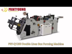 PRY-Q1200 Máquina de moldeado de cajas de hamburguesas de doble línea con servomotor completo