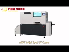 A350 Digital 3pcs Print Heads 1080DPI Máquina de recubrimiento UV con inyección de tinta