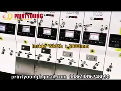 PRY-D1224 Alta velocidad automática completa de 4 colores Flexo Impresión de ranuras de corte a presión máquina de apilamiento