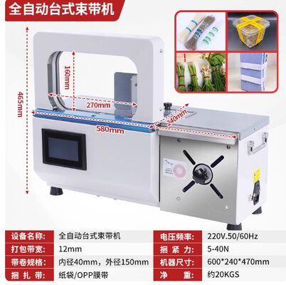 SM12S Semi-Automatic Electric OPP Film/Paper Tape Banding Machine for Carton Box Packaging with Long Service Life